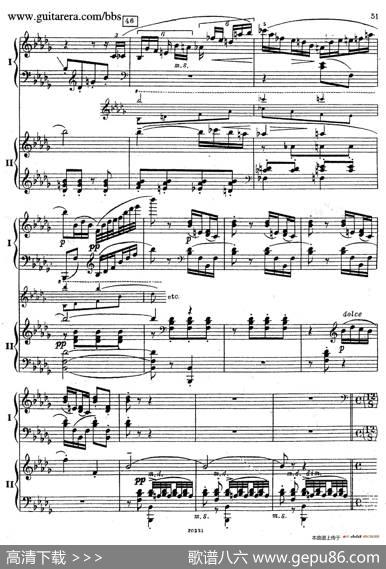 RhapsodyOnAThemeOfPaganiniOp.43（帕格尼尼主题狂想曲·双钢琴）（P41——60）|谢尔盖·拉赫玛尼诺夫(SergeiRachmaninov）