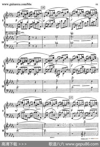 RhapsodyOnAThemeOfPaganiniOp.43（帕格尼尼主题狂想曲·双钢琴）（P41——60）|谢尔盖·拉赫玛尼诺夫(SergeiRachmaninov）