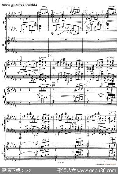 RhapsodyOnAThemeOfPaganiniOp.43（帕格尼尼主题狂想曲·双钢琴）（P41——60）|谢尔盖·拉赫玛尼诺夫(SergeiRachmaninov）