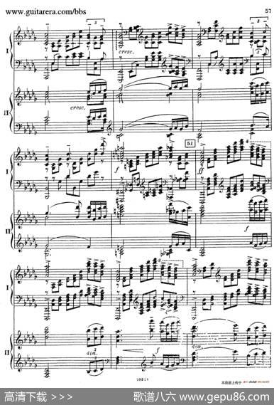 RhapsodyOnAThemeOfPaganiniOp.43（帕格尼尼主题狂想曲·双钢琴）（P41——60）|谢尔盖·拉赫玛尼诺夫(SergeiRachmaninov）