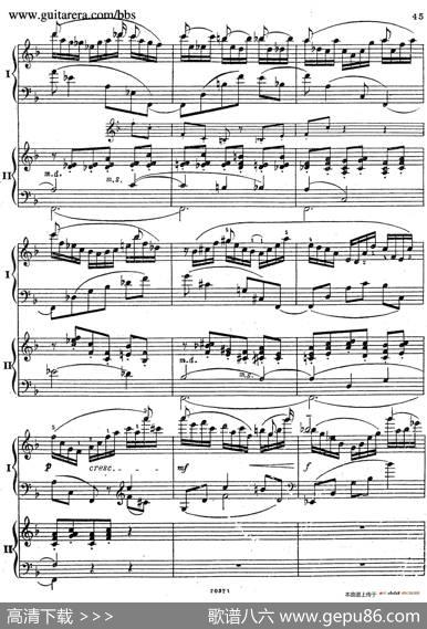 RhapsodyOnAThemeOfPaganiniOp.43（帕格尼尼主题狂想曲·双钢琴）（P41——60）|谢尔盖·拉赫玛尼诺夫(SergeiRachmaninov）