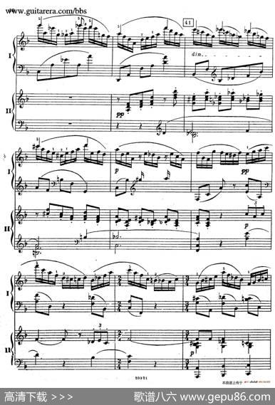 RhapsodyOnAThemeOfPaganiniOp.43（帕格尼尼主题狂想曲·双钢琴）（P41——60）|谢尔盖·拉赫玛尼诺夫(SergeiRachmaninov）