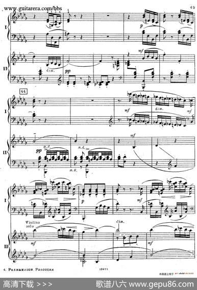 RhapsodyOnAThemeOfPaganiniOp.43（帕格尼尼主题狂想曲·双钢琴）（P41——60）|谢尔盖·拉赫玛尼诺夫(SergeiRachmaninov）