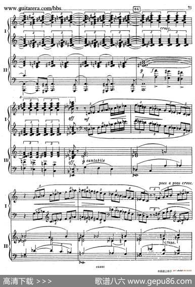 RhapsodyOnAThemeOfPaganiniOp.43（帕格尼尼主题狂想曲·双钢琴）（P61——87）|谢尔盖·拉赫玛尼诺夫(SergeiRachmaninov）