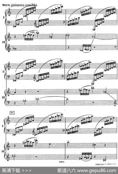 RhapsodyOnAThemeOfPaganiniOp.43（帕格尼尼主题狂想曲·双钢琴）（P61——87）|谢尔盖·拉赫玛尼诺夫(SergeiRachmaninov）