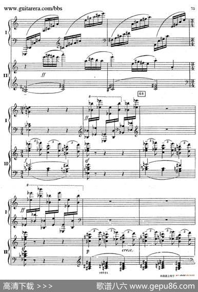 RhapsodyOnAThemeOfPaganiniOp.43（帕格尼尼主题狂想曲·双钢琴）（P61——87）|谢尔盖·拉赫玛尼诺夫(SergeiRachmaninov）