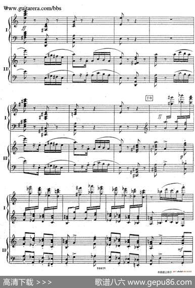 RhapsodyOnAThemeOfPaganiniOp.43（帕格尼尼主题狂想曲·双钢琴）（P61——87）|谢尔盖·拉赫玛尼诺夫(SergeiRachmaninov）