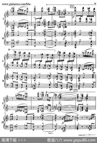 RhapsodyOnAThemeOfPaganiniOp.43（帕格尼尼主题狂想曲·双钢琴）（P61——87）|谢尔盖·拉赫玛尼诺夫(SergeiRachmaninov）