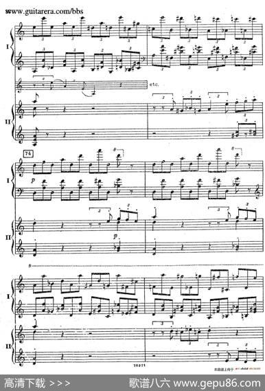 RhapsodyOnAThemeOfPaganiniOp.43（帕格尼尼主题狂想曲·双钢琴）（P61——87）|谢尔盖·拉赫玛尼诺夫(SergeiRachmaninov）