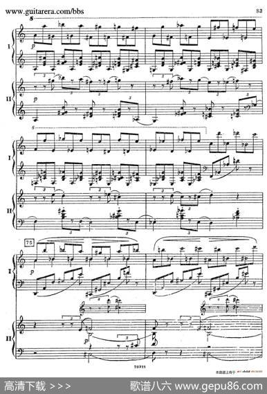 RhapsodyOnAThemeOfPaganiniOp.43（帕格尼尼主题狂想曲·双钢琴）（P61——87）|谢尔盖·拉赫玛尼诺夫(SergeiRachmaninov）