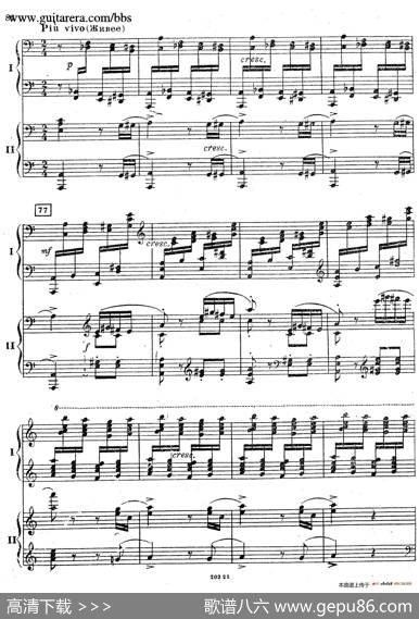 RhapsodyOnAThemeOfPaganiniOp.43（帕格尼尼主题狂想曲·双钢琴）（P61——87）|谢尔盖·拉赫玛尼诺夫(SergeiRachmaninov）