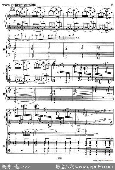RhapsodyOnAThemeOfPaganiniOp.43（帕格尼尼主题狂想曲·双钢琴）（P61——87）|谢尔盖·拉赫玛尼诺夫(SergeiRachmaninov）