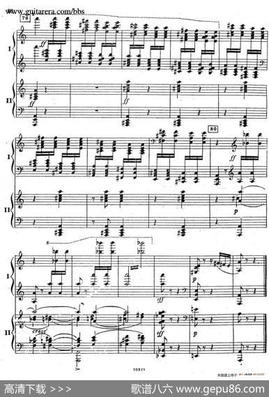 RhapsodyOnAThemeOfPaganiniOp.43（帕格尼尼主题狂想曲·双钢琴）（P61——87）|谢尔盖·拉赫玛尼诺夫(SergeiRachmaninov）