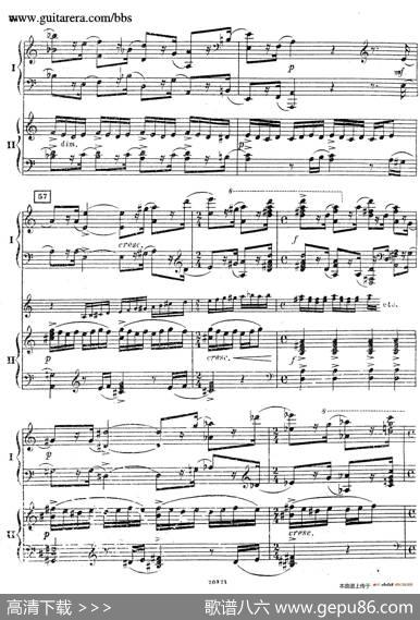 RhapsodyOnAThemeOfPaganiniOp.43（帕格尼尼主题狂想曲·双钢琴）（P61——87）|谢尔盖·拉赫玛尼诺夫(SergeiRachmaninov）
