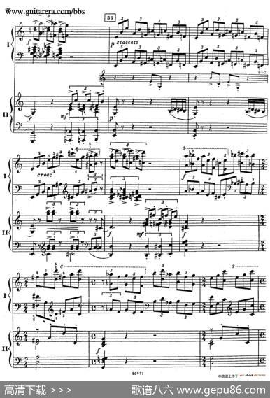 RhapsodyOnAThemeOfPaganiniOp.43（帕格尼尼主题狂想曲·双钢琴）（P61——87）|谢尔盖·拉赫玛尼诺夫(SergeiRachmaninov）