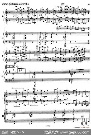 RhapsodyOnAThemeOfPaganiniOp.43（帕格尼尼主题狂想曲·双钢琴）（P61——87）|谢尔盖·拉赫玛尼诺夫(SergeiRachmaninov）