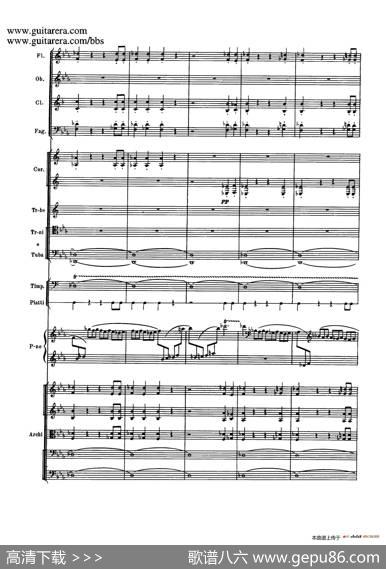 c小调第二钢琴协奏曲Op.18（第三乐章总谱P13——24）|谢尔盖·拉赫玛尼诺夫(SergeiRachmaninov）