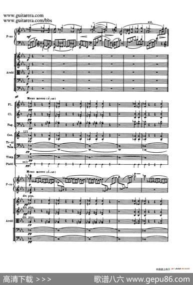 c小调第二钢琴协奏曲Op.18（第三乐章总谱P13——24）|谢尔盖·拉赫玛尼诺夫(SergeiRachmaninov）