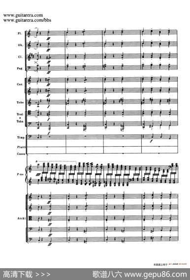 c小调第二钢琴协奏曲Op.18（第三乐章总谱P25——37）|谢尔盖·拉赫玛尼诺夫(SergeiRachmaninov）