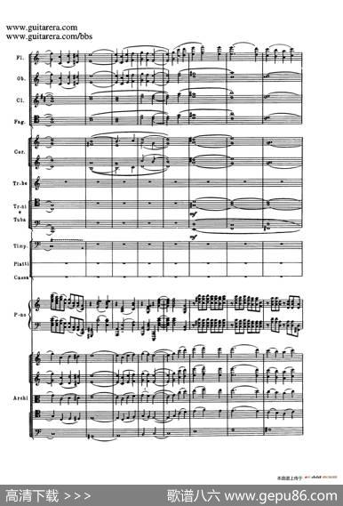 c小调第二钢琴协奏曲Op.18（第三乐章总谱P25——37）|谢尔盖·拉赫玛尼诺夫(SergeiRachmaninov）