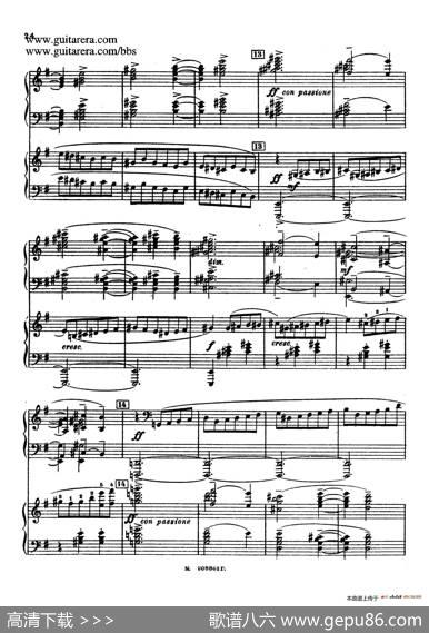第二双钢琴组曲SuiteforTwoPianosNo.2Op.17（2.圆舞曲Valse）|谢尔盖·拉赫玛尼诺夫(SergeiRachmaninov）