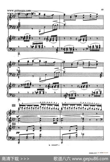 第二双钢琴组曲SuiteforTwoPianosNo.2Op.17（3.浪漫曲Romance）|谢尔盖·拉赫玛尼诺夫(SergeiRachmaninov）