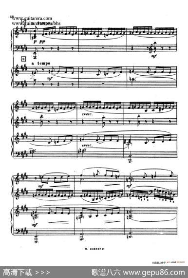 第二双钢琴组曲SuiteforTwoPianosNo.2Op.17（3.浪漫曲Romance）|谢尔盖·拉赫玛尼诺夫(SergeiRachmaninov）