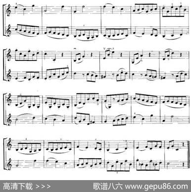 霍曼《小提琴基础教程》选曲：三拍子舞曲（二重奏）|[德]斯波尔
