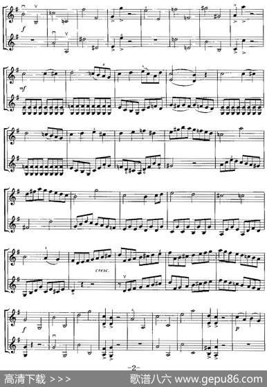 霍曼《小提琴基础教程》选曲：唱歌班（二重奏）|[奥]普莱埃尔