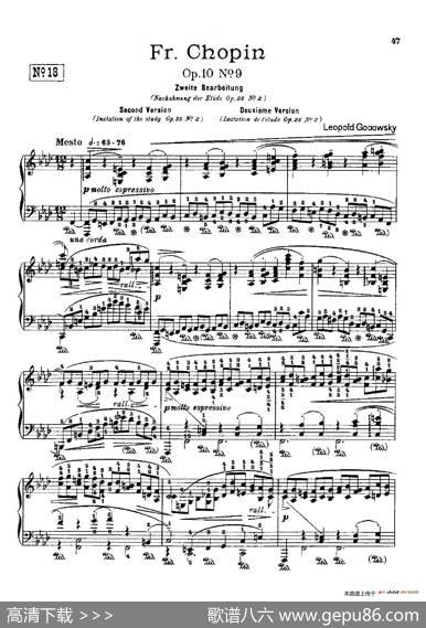 53首以肖邦练习曲为素材而作的练习曲（No.18）|里奥鲍尔德·戈多夫斯基
