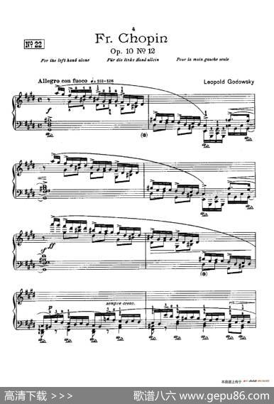 53首以肖邦练习曲为素材而作的练习曲（No.22）|里奥鲍尔德·戈多夫斯基