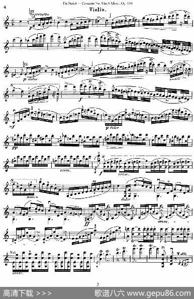 Beriot《ConcertoNo.9inAMinor》Op.104（贝里奥《A小调第九小提琴协奏曲》Op.104）|贝里奥