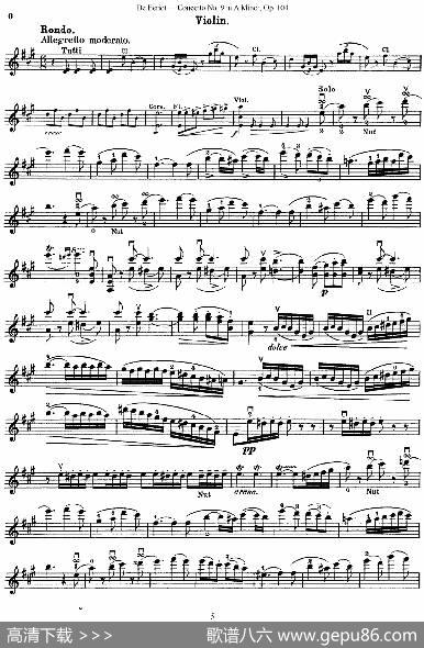 Beriot《ConcertoNo.9inAMinor》Op.104（贝里奥《A小调第九小提琴协奏曲》Op.104）|贝里奥