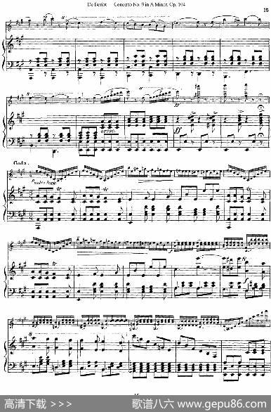 Beriot《ConcertoNo.9inAMinor》Op.104（贝里奥《A小调第九小提琴协奏曲》Op.104、小提琴+钢琴伴奏）|贝里奥