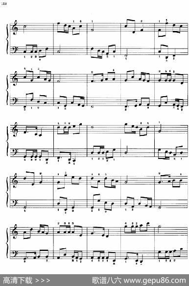 110首中国民歌钢琴小曲集：打南沟岔|郏国庆编曲