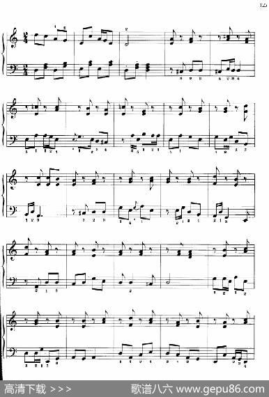 110首中国民歌钢琴小曲集：生产忙|郏国庆编曲