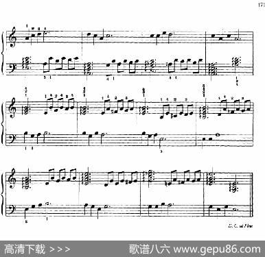110首中国民歌钢琴小曲集：落水天|郏国庆编曲
