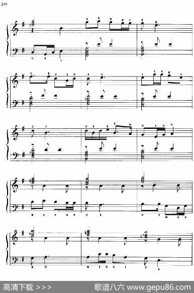 110首中国民歌钢琴小曲集：城墙上跑马|郏国庆编曲