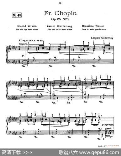 53首以肖邦练习曲为素材而作的练习曲（No.40）|里奥鲍尔德·戈多夫斯基