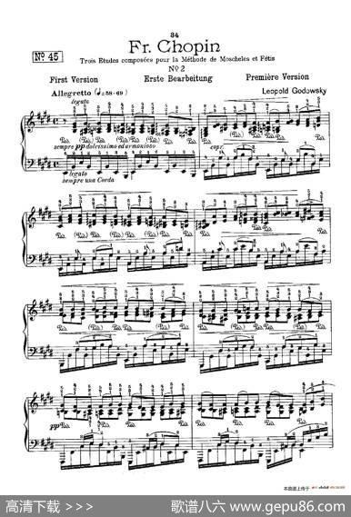53首以肖邦练习曲为素材而作的练习曲（No.45）|里奥鲍尔德·戈多夫斯基