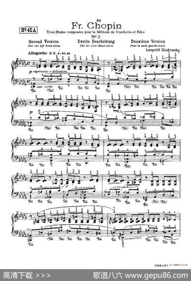 53首以肖邦练习曲为素材而作的练习曲（No.45A）|里奥鲍尔德·戈多夫斯基