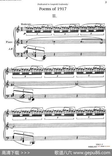 Poemsof1917Op.41（1917之诗2.绝望的传播者）|里奥·奥恩斯坦(LeoOrnstein）