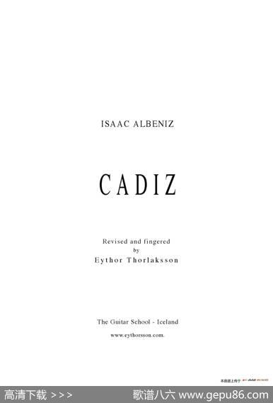 Cadiz（古典吉他）|​伊萨克·阿尔贝尼斯
