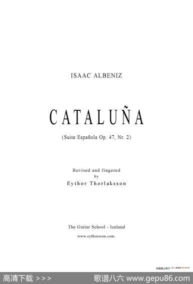 Op.47Nr.2SuiteEspanola(Canaluna)（古典吉他）|​伊萨克·阿尔贝尼斯