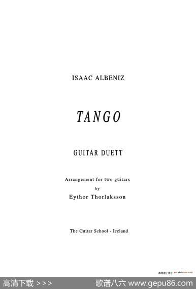 Tango(GuitarDuett)（古典吉他）|​伊萨克·阿尔贝尼斯