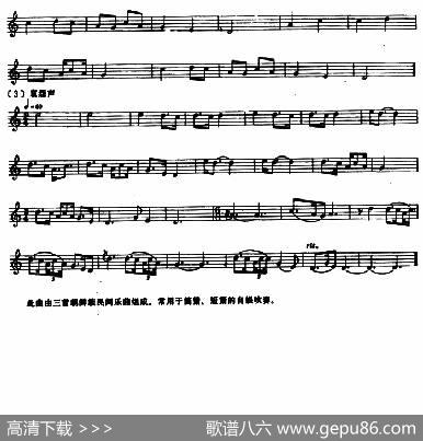 筒箫曲（筒箫、五线谱）|金利子记谱