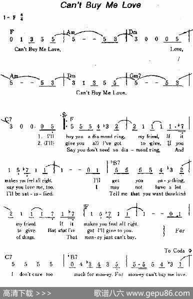 [美]Can'tBuyMeLove（爱情无价）