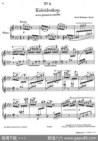 CharakterskizzenOp.40(个性素描4.万花筒Kaleidoskop)|约瑟夫·卡西马·霍夫曼(JosefCasimirHofmann)