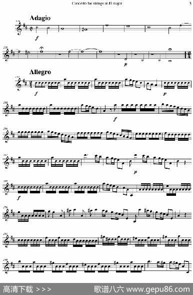 ConcertoforstringsinDMajor（RV121、ViolinⅠ分谱）|AntonioVivaldi