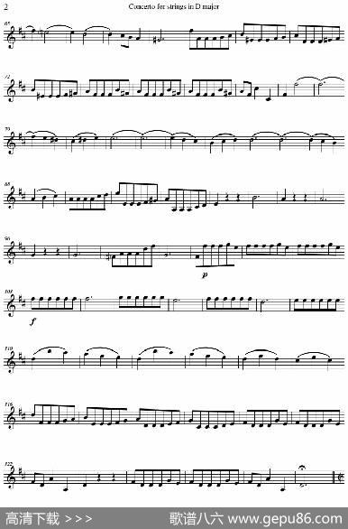 ConcertoforstringsinDMajor（RV121、ViolinⅡ分谱）|AntonioVivaldi